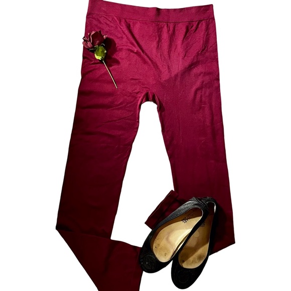 Juniors misses No Boundaries wine colored XL leggings tights size 15-17 plus - Picture 2 of 13